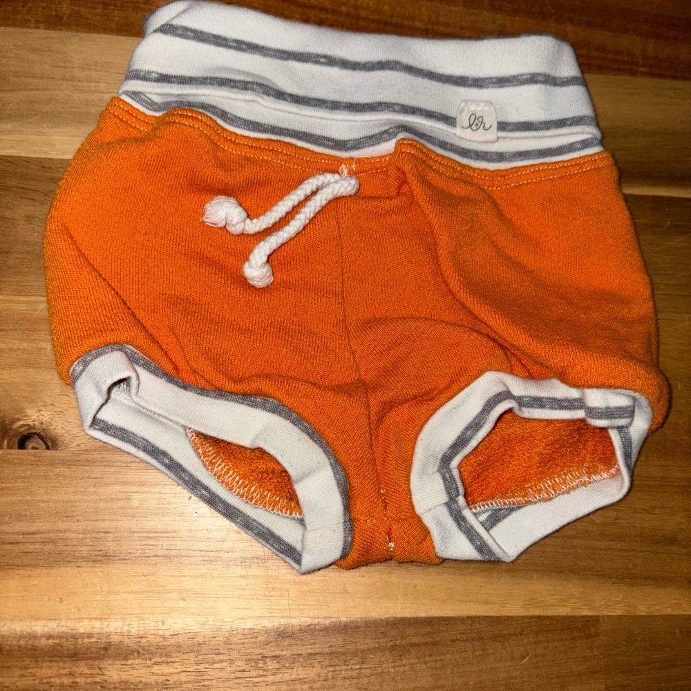 Lulu + Roo Shorties • Orange and White